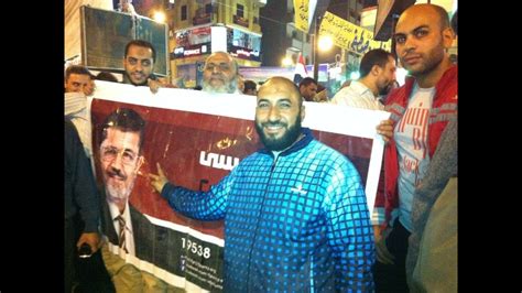مظاهرات في بني سويف تأييدا لقرارات الدكتور مرسي YouTube