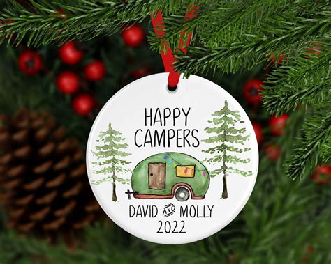 Personalized Camper Ornament Happy Camper Ornament Custom Ornament