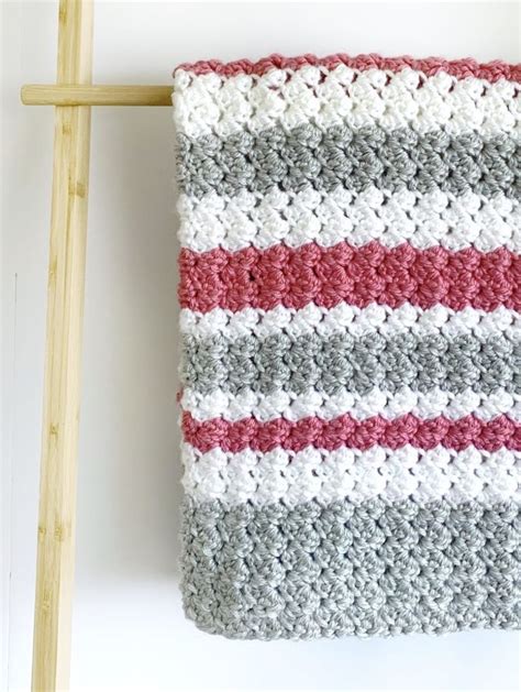 Daisy Farm Crafts In 2020 Striped Baby Blanket Crochet Blanket