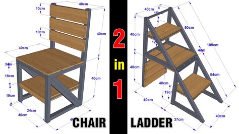 How To Make A Folding Ladder Chair Youtube