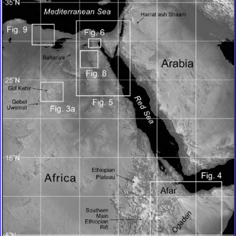 Location Of Detailed Figures Of Greater Red Sea Rift System Basaltic
