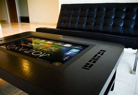 Coffee tables come in all kind of styles and aesthetics. Giant Touchscreen Coffee Table Computer