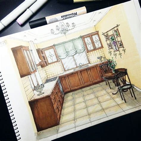 Pin By Natalya Pristenskaya On My Sketches Interior Perspective