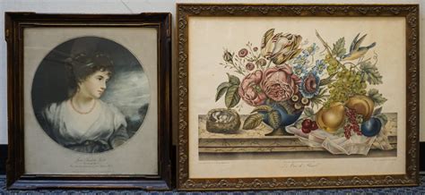 Lot Two Color Lithographs Jane Elizabeth Scott By Richard Powell And A French Nature Morte