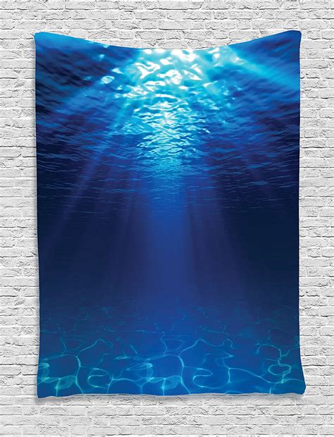 Get it as soon as tue, nov 24. Ocean Decor Tapestry Wall Hanging Underwater View with Sandy Seabed Aquatic Scenes Sunbeams ...