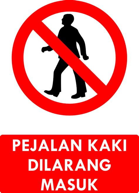 Rambu K3 Kumpulan Rambu Larangan K3 Safety Sign Manajemen K3 Umum