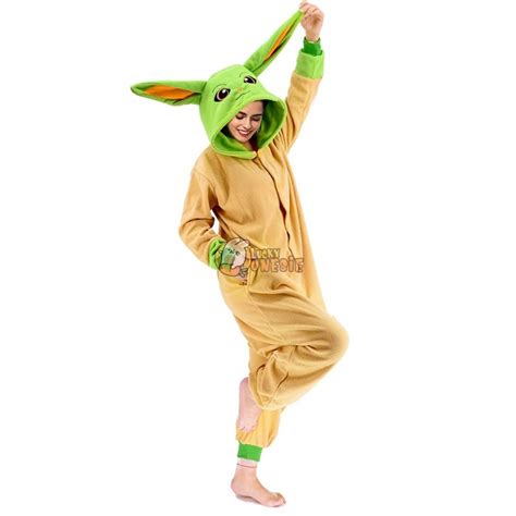 Baby Yoda Onesie For Adults And Teens Animal Onesies Halloween Costumes