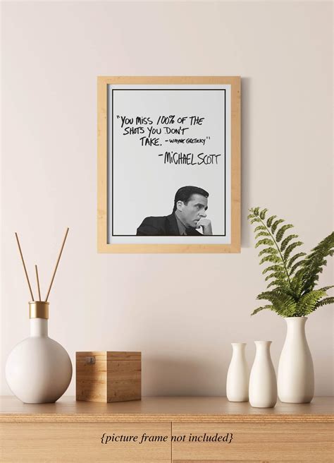 Michael Scott Motivational Quote Poster You Miss 100 Of The Shots