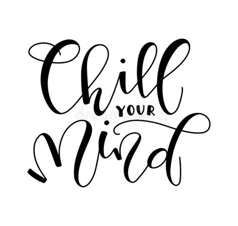 Chill Your Mind Vector Illustration Isolated On White Background