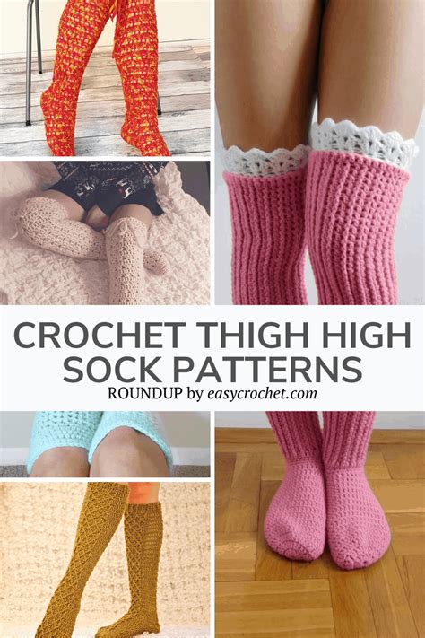 Digital File Crochet Pattern Crochet Socks Pattern Over The Knee Socks