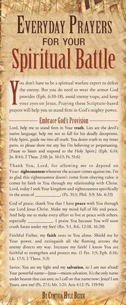 Everyday Prayers For Your Spiritual Battle 50 Pack Prayer Times Prayer