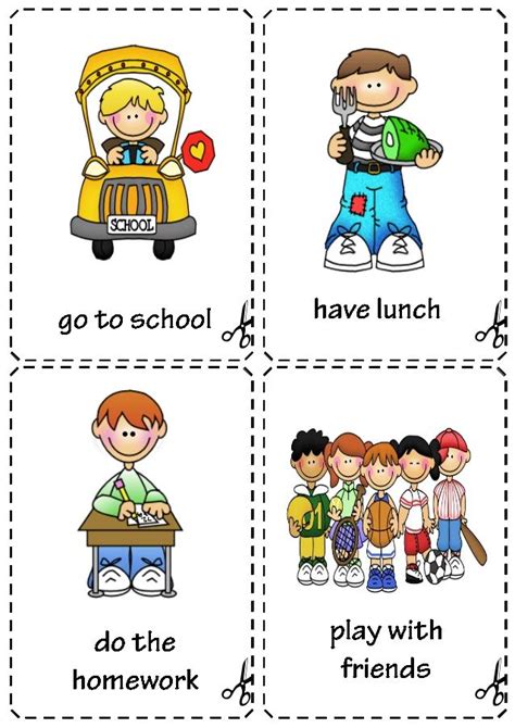 Daily Routine Flashcards Daily Routine Kids Daily Routine Worksheet