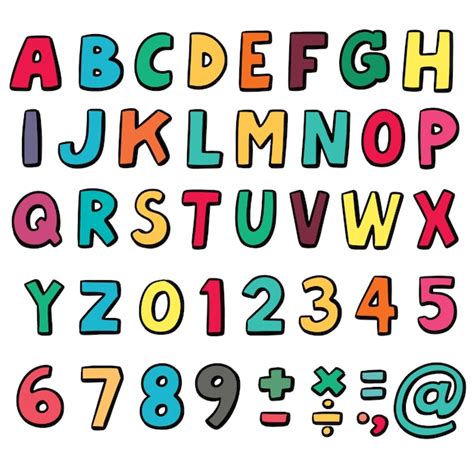 Premium Vector Set Of Alphabet And Number