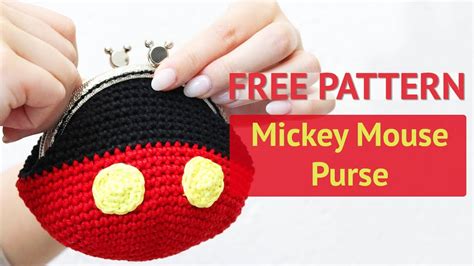 Mickey Mouse Purse Free Crochet Pattern Youtube