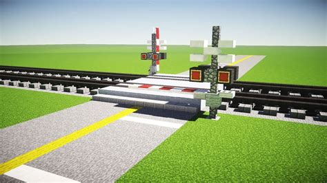 Minecraft Railroad Crossing Tutorial In 2022 Building Minecraft