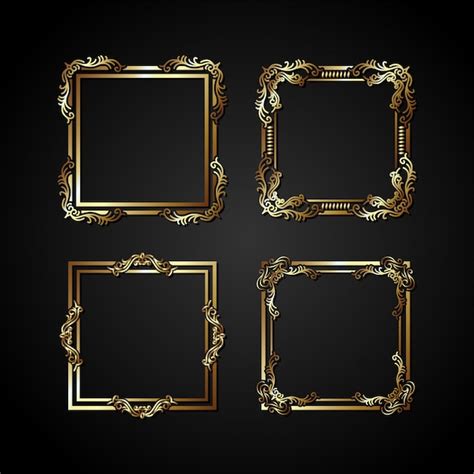 Premium Vector Luxury Gold Vector Frame