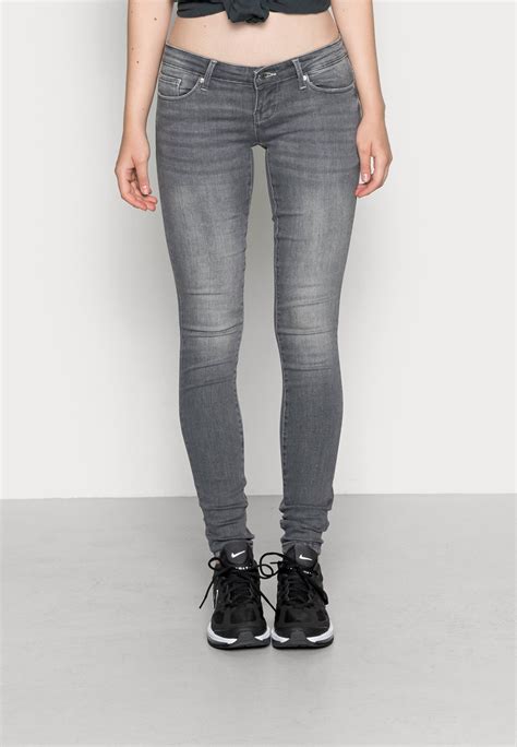 Only Onlcoral Super Low Jeans Skinny Fit Grey Denimgrijs Denim