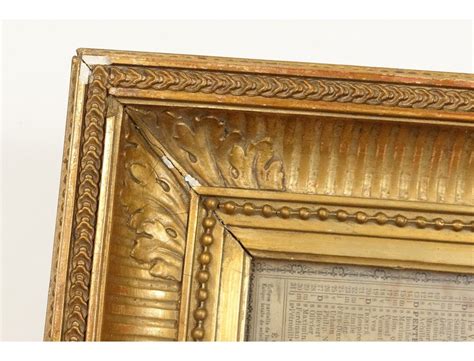 Miniature Wooden Frame Stucco Golden Napoleon Iii French Antique Frame Xix