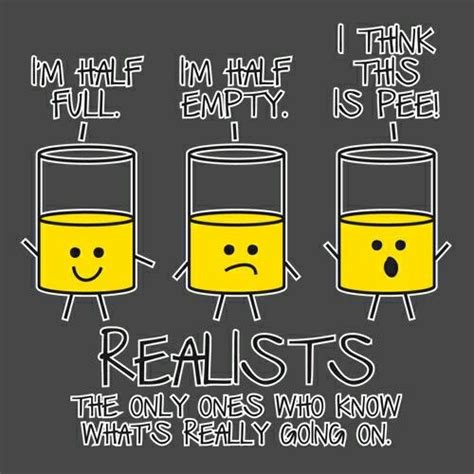 Realists Vs Optimists And Pessimists Funny Shirts For Men Funny