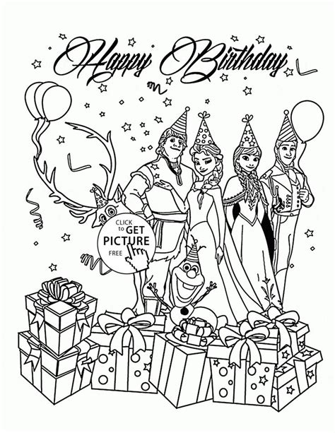 Happy halloween coloring pages disney. Happy Birthday and Frozen Characters coloring page for ...