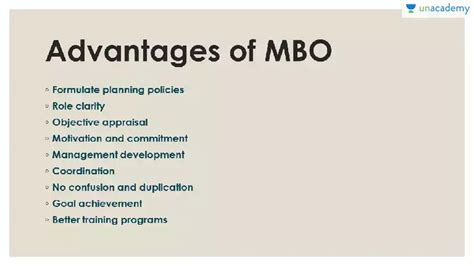 Montant Bavarder Premier Advantages Of Management By Objectives