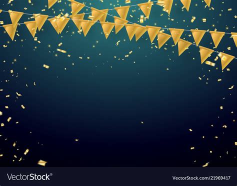 Celebration background template with confetti and Vector Image