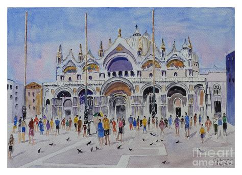 Piazza San Marco Painting By Godwin Cassar