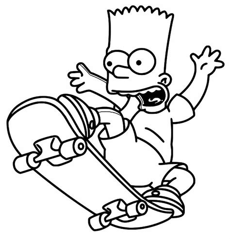 Симпсон Барт Раскраска 64 фото и картинок распечатать бесплатно