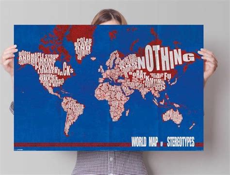 Reinders Poster World Map Of Stereotypes Poster 915 × 61 Cm No