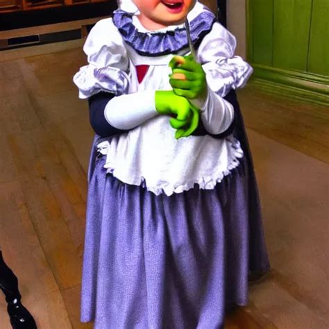 Shrek In Costume Of French Maid Stable Diffusion Openart