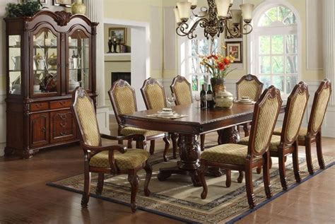 Napa Valley Elegant Dark Cherry Formal Dining Set With