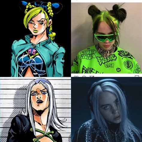 She's really just cosplaying JoJo characters at this point and no one