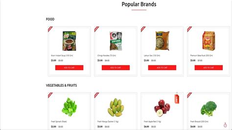 Grocery Store Project Using Html Css And Javascript Source Code Youtube