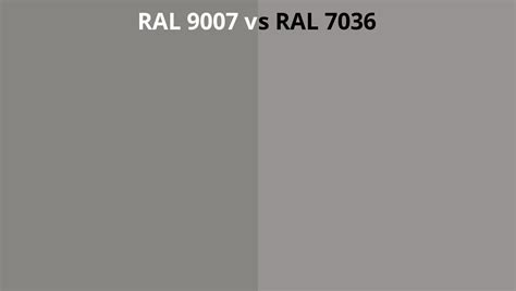 RAL 9007 Vs 7036 RAL Colour Chart UK