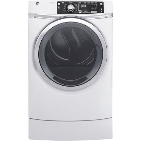 Ge Rightheight 83 Cu Ft 13 Cycle Electric Dryer With Steam White