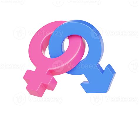 Female And Male Gender Symbols Couple Relationship Element 3d