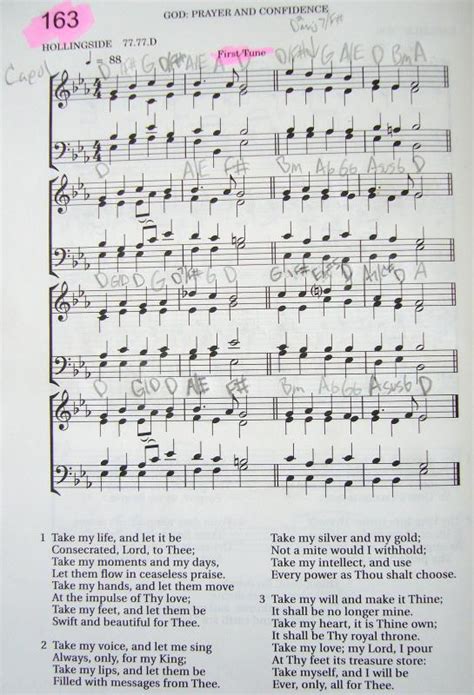 My 2002 Christadelphian Green Hymn Book With Guitar Chords 163 Take My Life And Let It Be