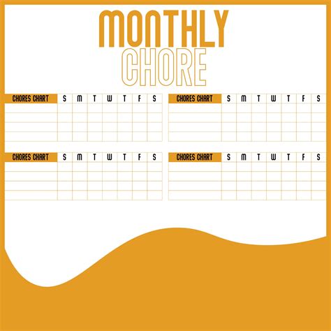 10 Best Monthly Chore Chart Printable Templates Printablee Com Vrogue