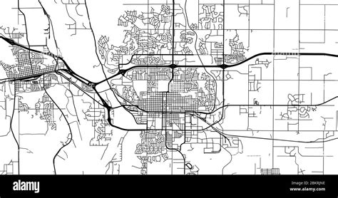 Urban Vector City Map Of Bismarck Usa North Dakota State Capital