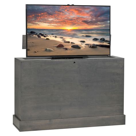 Azura 360 Degree Swivel In Grey Finish Tv Lift Cabinet Tv Lift