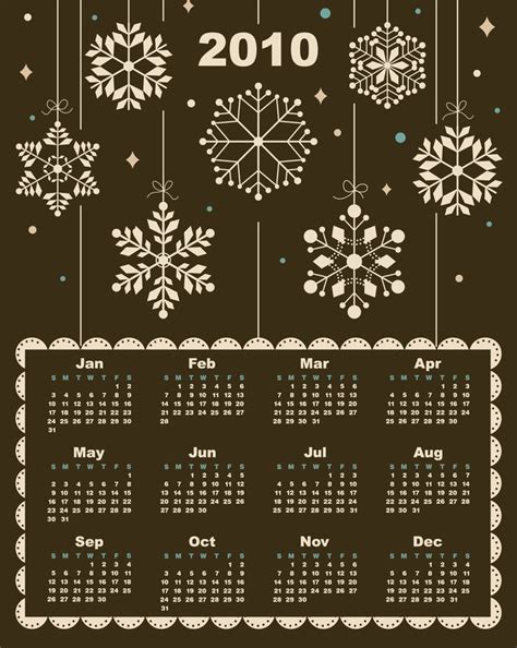 8 2010 Calendar Template Vector For Free Download Freeimages