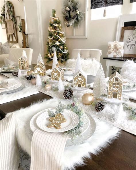 10 White Christmas Table Decorations Decoomo