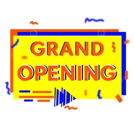 Grand Opening Typography Grand Opening Confetti Decoration Grand
