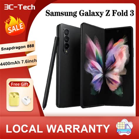 Original Samsung Galaxy Z Fold3 5g Samsung Folod 3 Sm F9260 Folding Phone Qualcomm Snapdragon