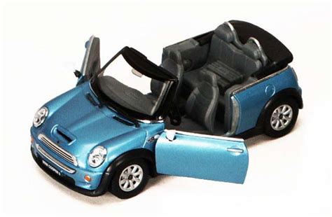 Mini Cooper S Convertible Blue Kinsmart 5089d 128 Scale Diecast