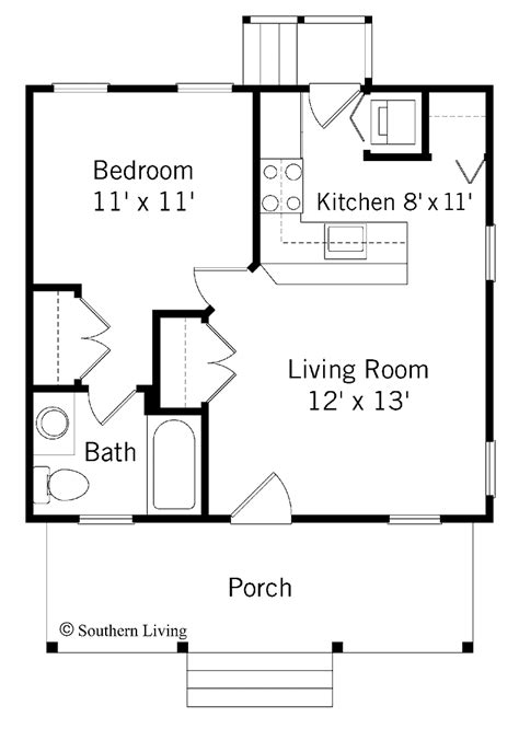 Get Small 1 Bedroom House Plan Design Png