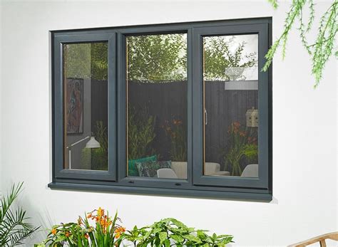 Ultra Grey Triple Window 1770mm X 1050mm Casement Windows Exterior