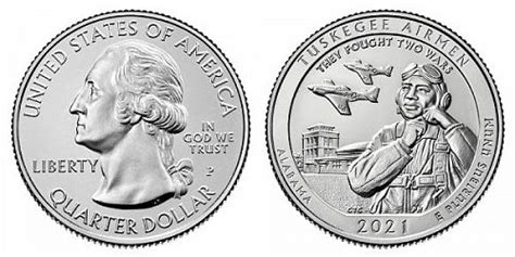 2021 P 25 Cents Tuskegee Airmen National Parks Quarter From Mint