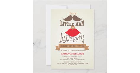 Country Rustic Gender Reveal Baby Shower Invite
