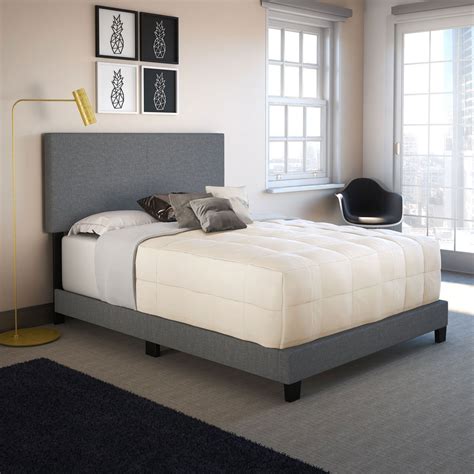 This is a nice bed frame for the price.very easy to assemble (just a handful of screws). Boyd Sleep Upholstered Queen Bed Frame Foundation and ...